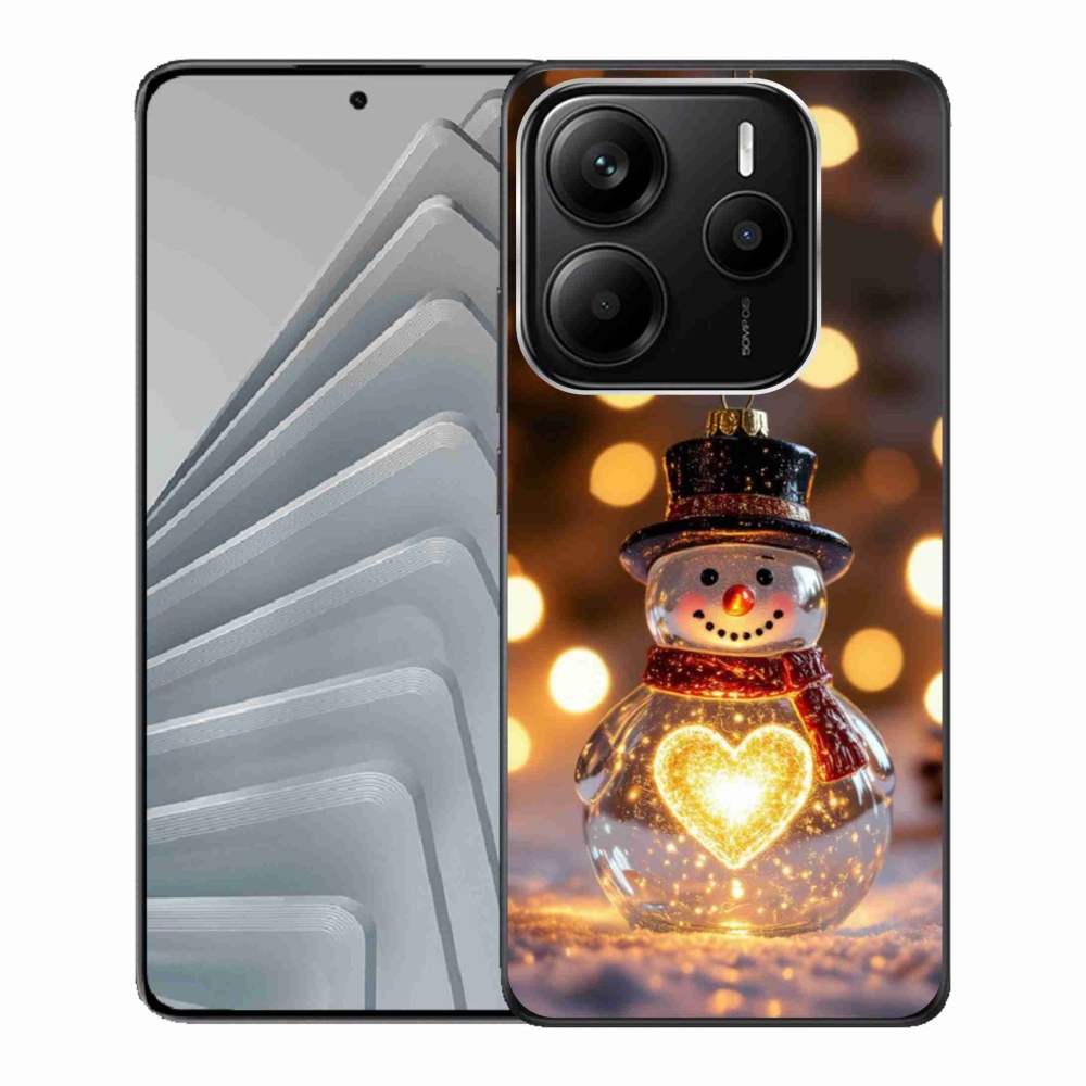 Gél borítás mmCase a Xiaomi Redmi Note 14 5G-hez - karácsonyi hóember