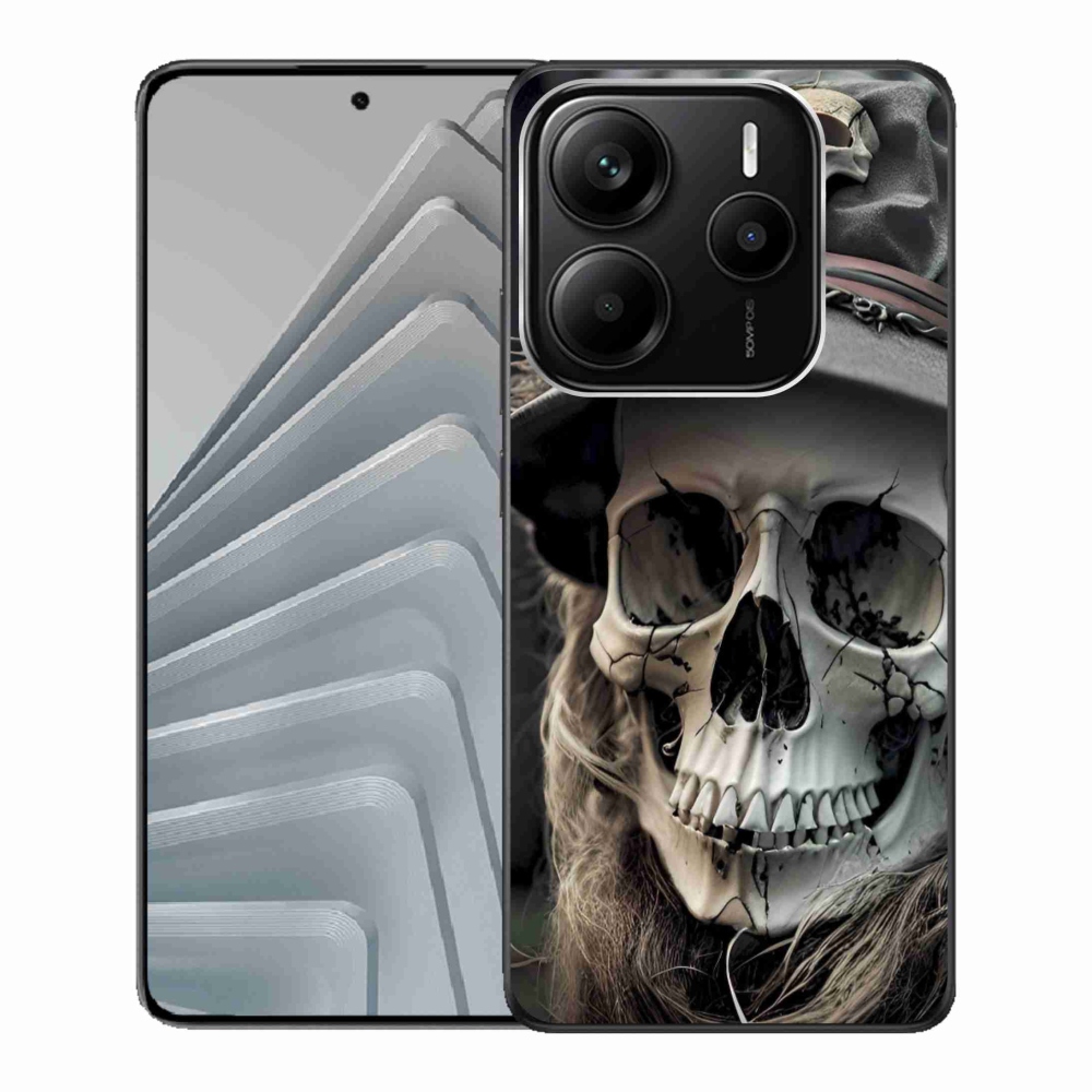 Zselés borítás mmCase a Xiaomi Redmi Note 14 5G-hez - sötét koponya