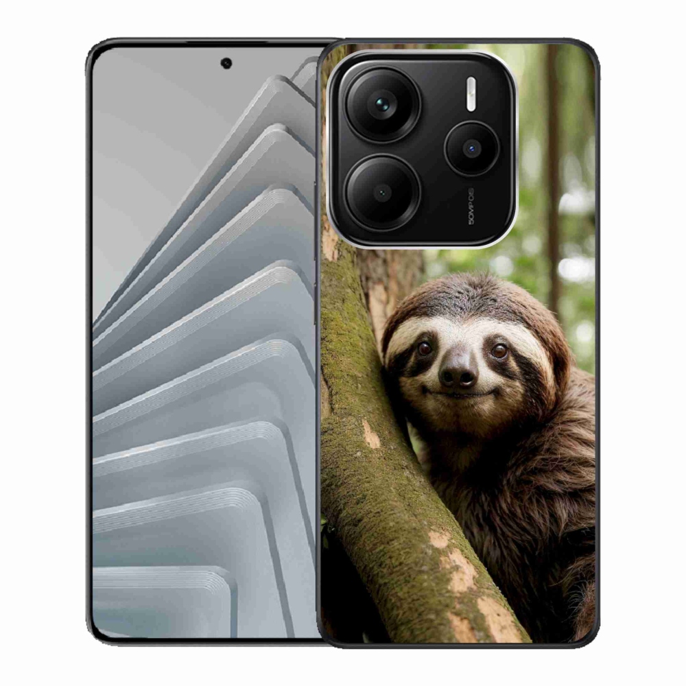 Gél borítás mmCase a Xiaomi Redmi Note 14 5G-hez - mosolygó lajhár