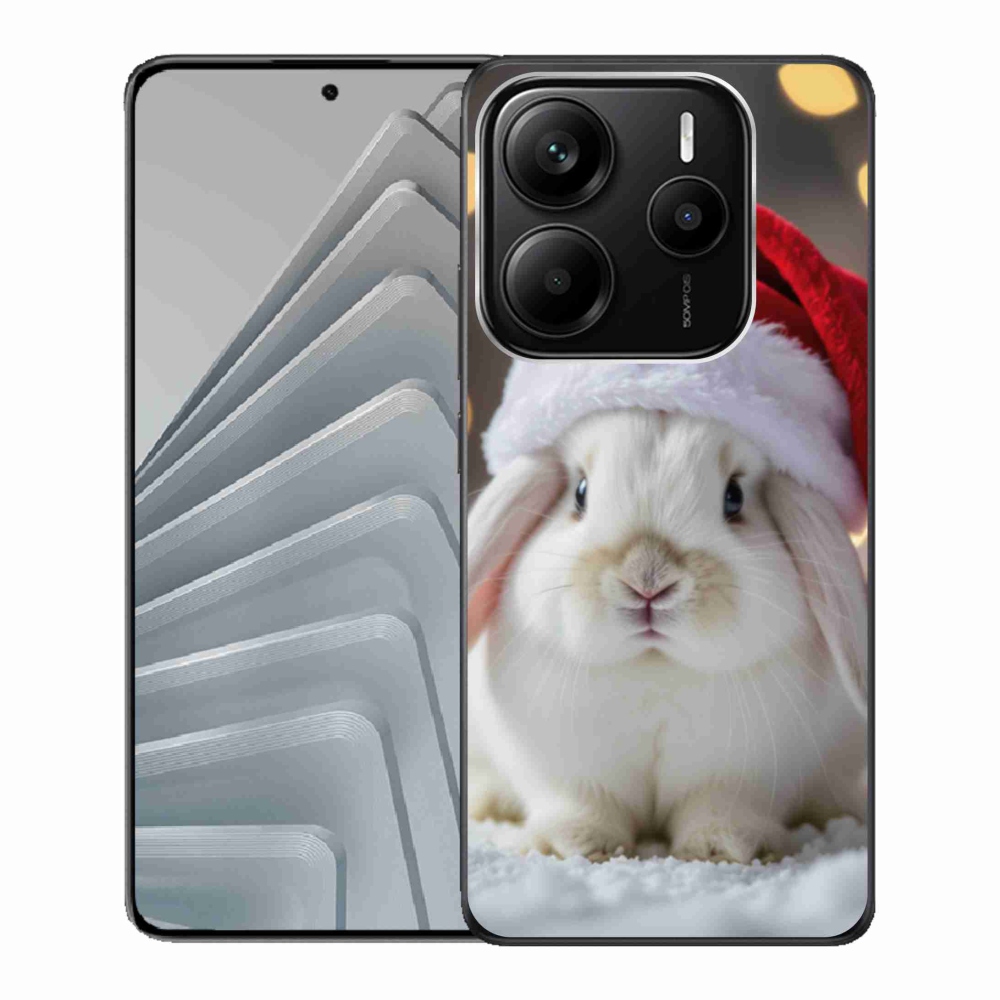 Gél borítás mmCase a Xiaomi Redmi Note 14 5G-hez - karácsonyi nyuszi