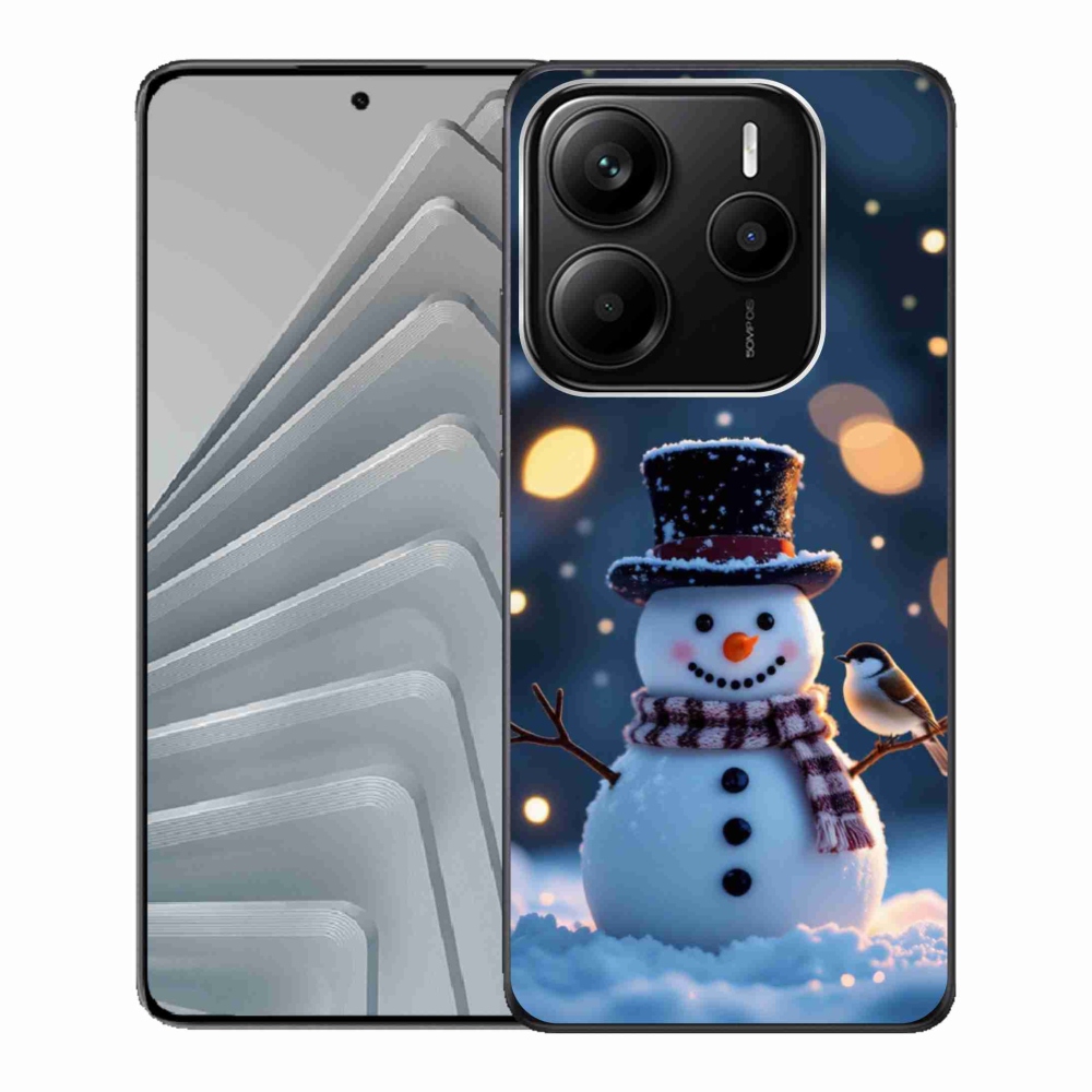 Gél borítás mmCase a Xiaomi Redmi Note 14 5G-hez - karácsonyi hóember