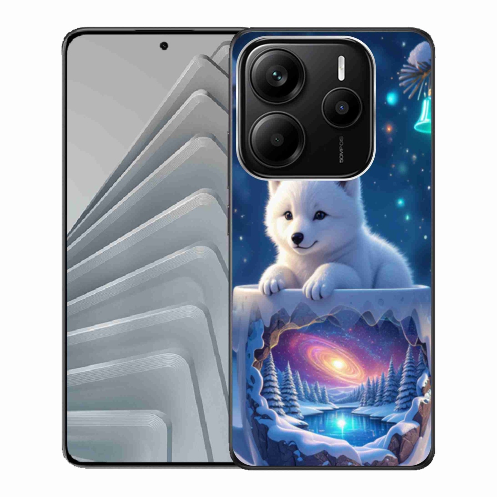 Gél borítás mmCase a Xiaomi Redmi Note 14 5G-hez - Karácsonyi kölyökkutyakölyök