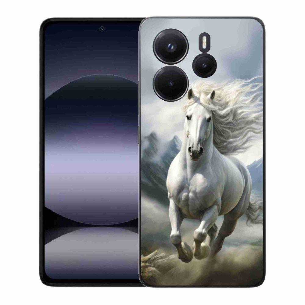 Gél borító mmCase a Xiaomi Redmi Note 14-hez - futó fehér ló 3