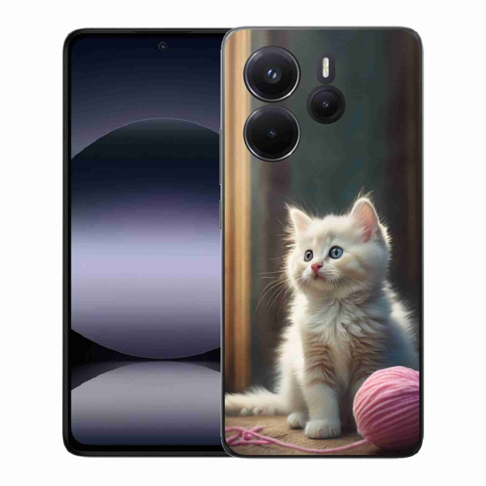 Gél borítás mmCase a Xiaomi Redmi Note 14-hez - fehér cica 2