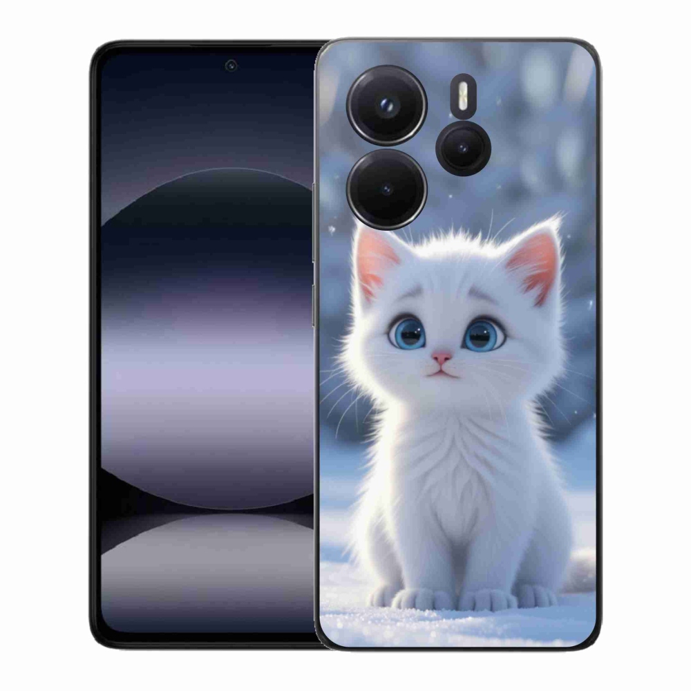Gél borítás mmCase a Xiaomi Redmi Note 14-hez - fehér cica 3