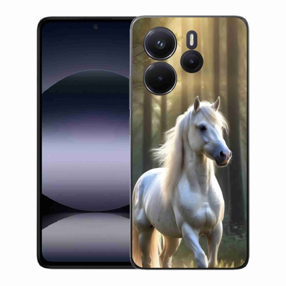 Gél borítás mmCase a Xiaomi Redmi Note 14-hez - fehér ló 3