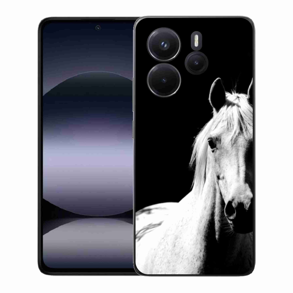 Gél borítás mmCase a Xiaomi Redmi Note 14-hez - fehér ló 5