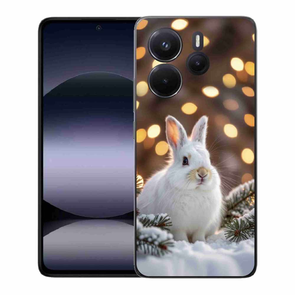 Gél borítás mmCase a Xiaomi Redmi Note 14-hez - fehér nyúl