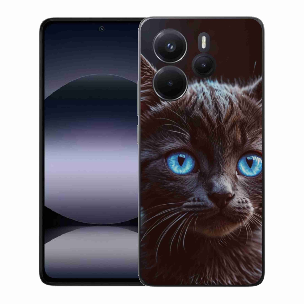 Gél borítás mmCase a Xiaomi Redmi Note 14-hez - fekete cica 2