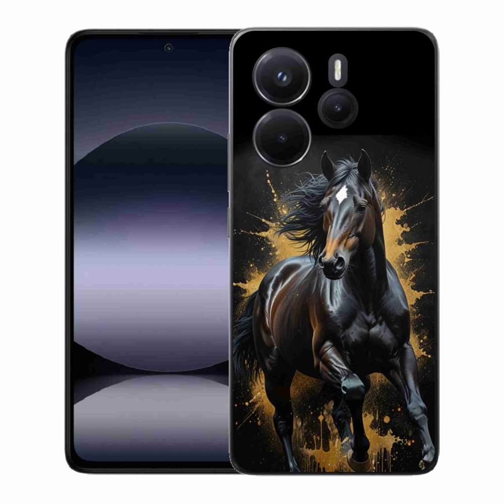Gél borítás mmCase a Xiaomi Redmi Note 14-hez - elegáns fekete ménes