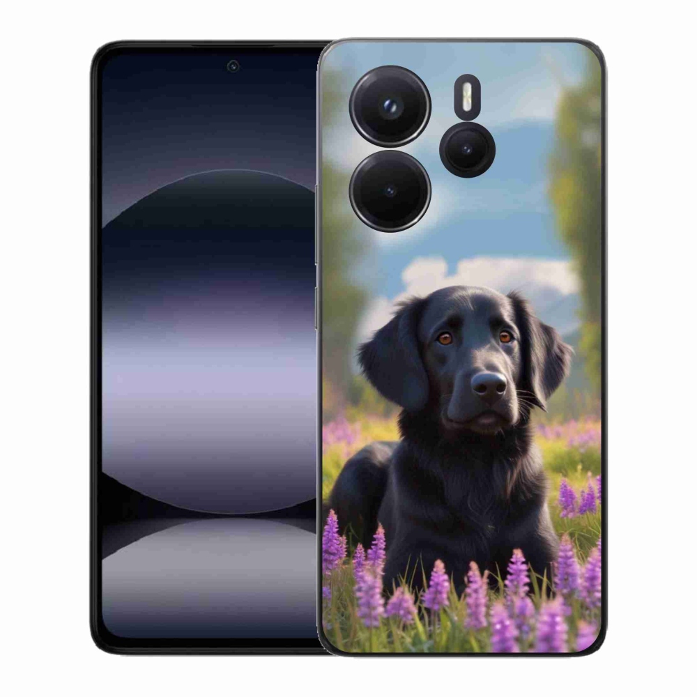 Gél borítás mmCase a Xiaomi Redmi Note 14-hez - elegáns fekete retriever