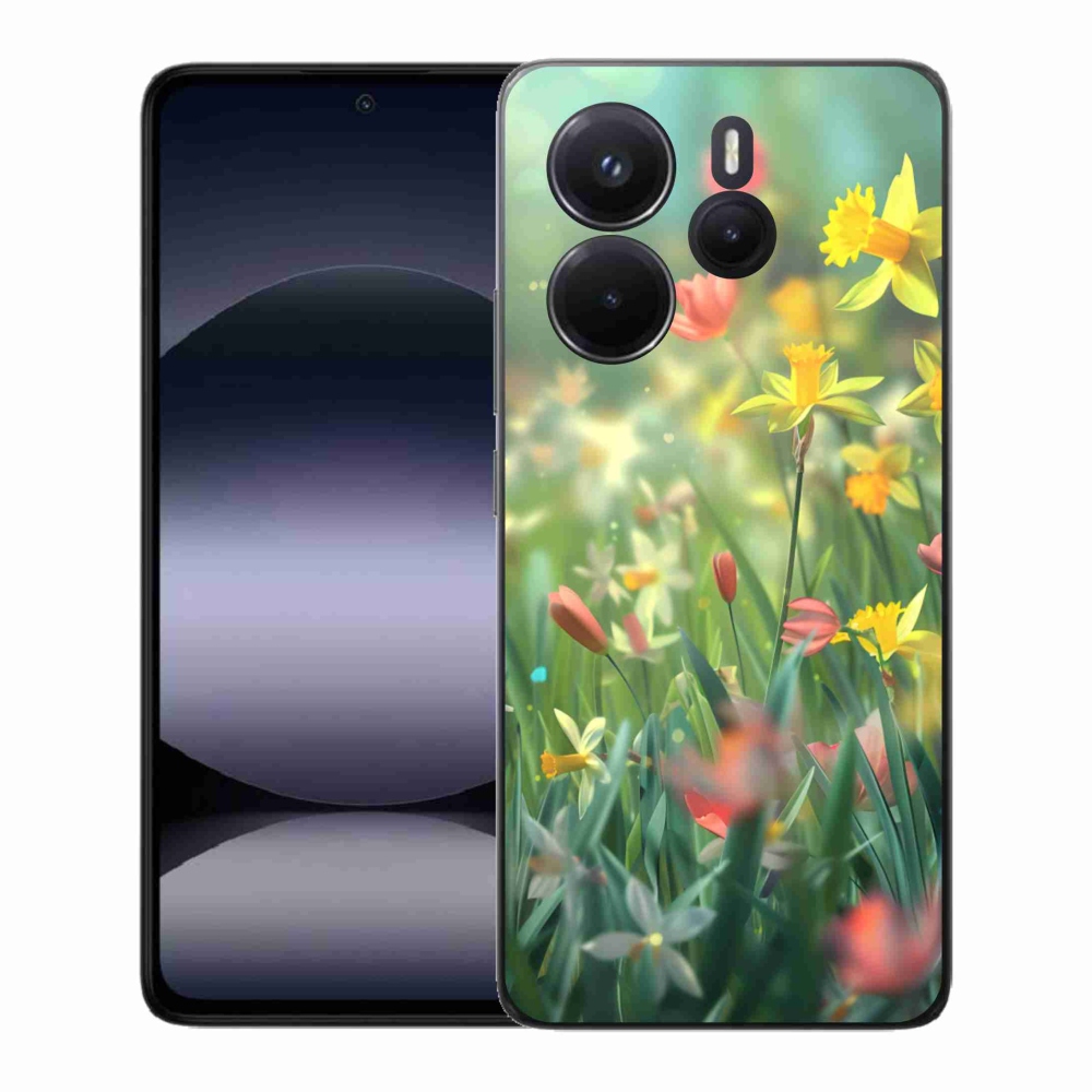 Gél borító mmCase a Xiaomi Redmi Note 14-hez - tavaszi virágok