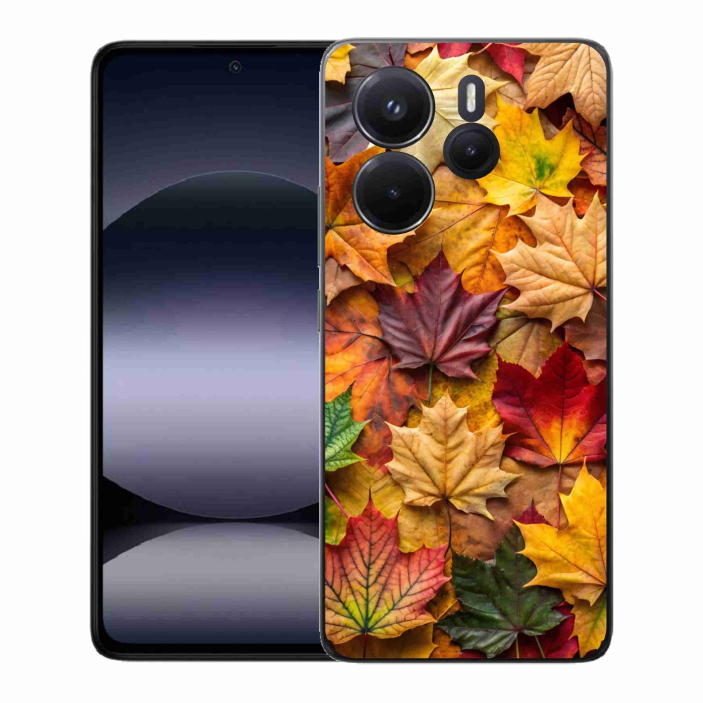 Gél borítás mmCase a Xiaomi Redmi Note 14-hez - juharlevelek 2