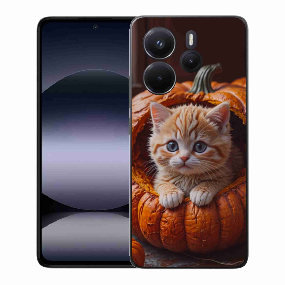 Gél borítás mmCase a Xiaomi Redmi Note 14-hez - cica és tök 2