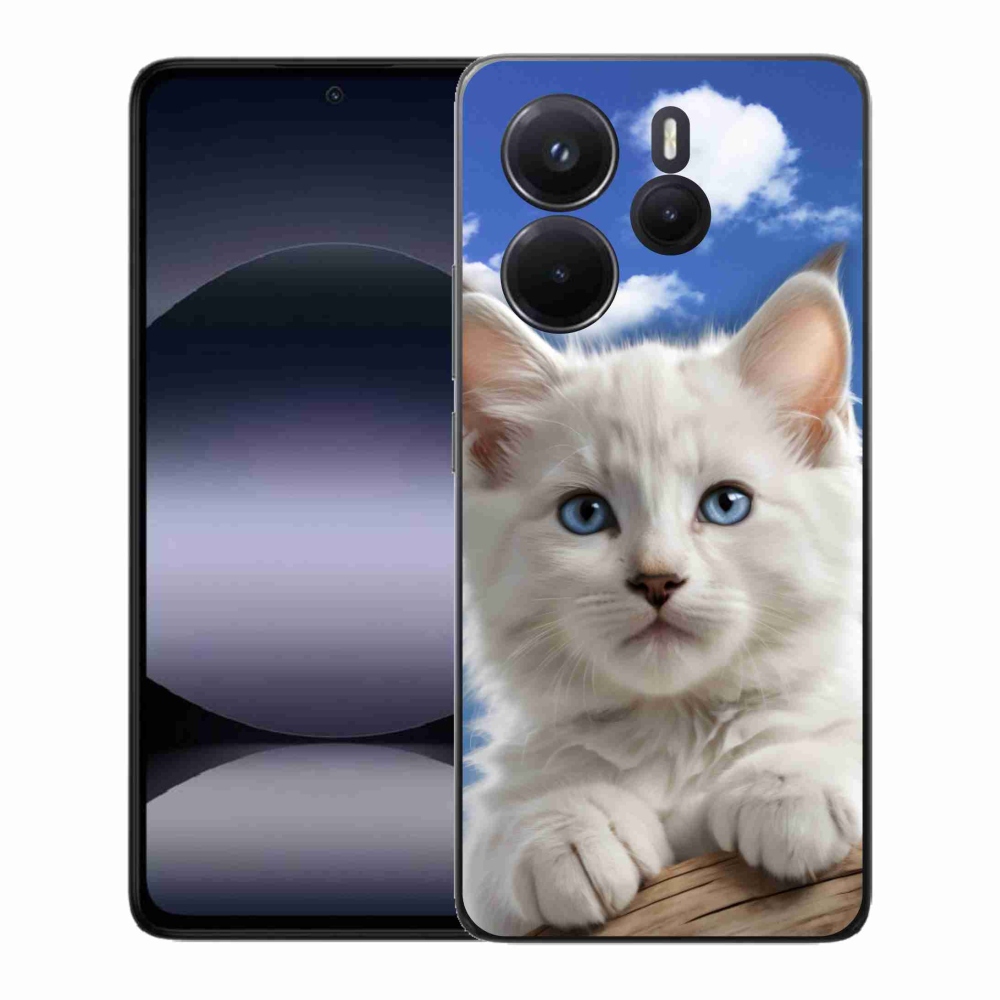 Gél borító mmCase a Xiaomi Redmi Note 14-hez - cica és felhők