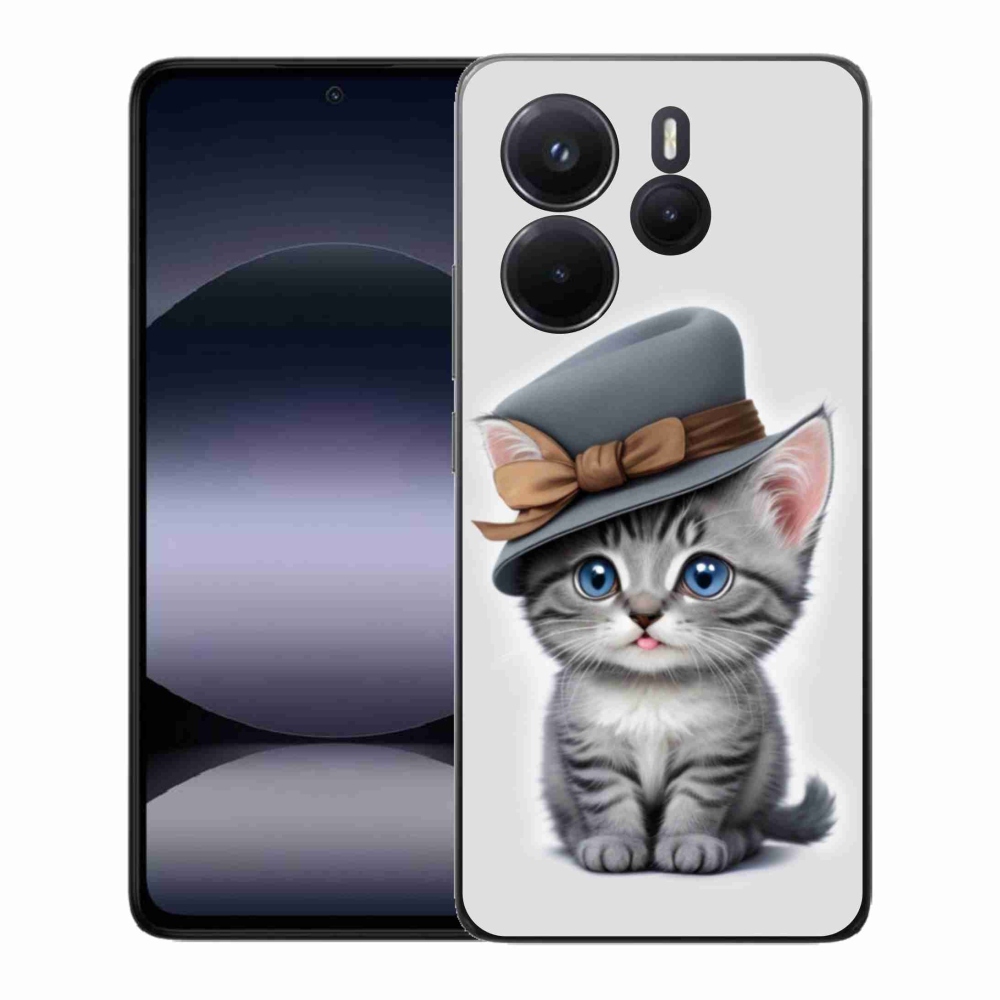 Gél borítás mmCase a Xiaomi Redmi Note 14-hez - cica sapkával