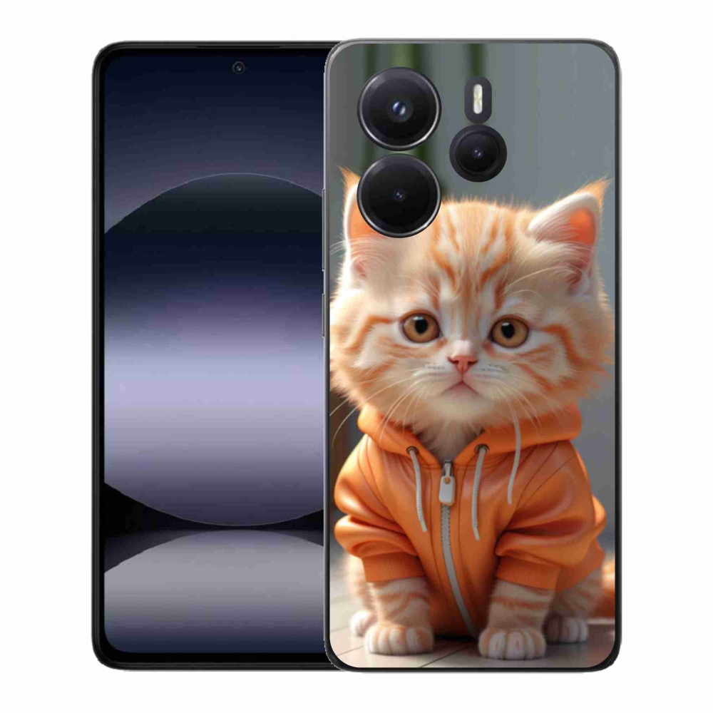 Gél borítás mmCase a Xiaomi Redmi Note 14-hez - cica melegítőben