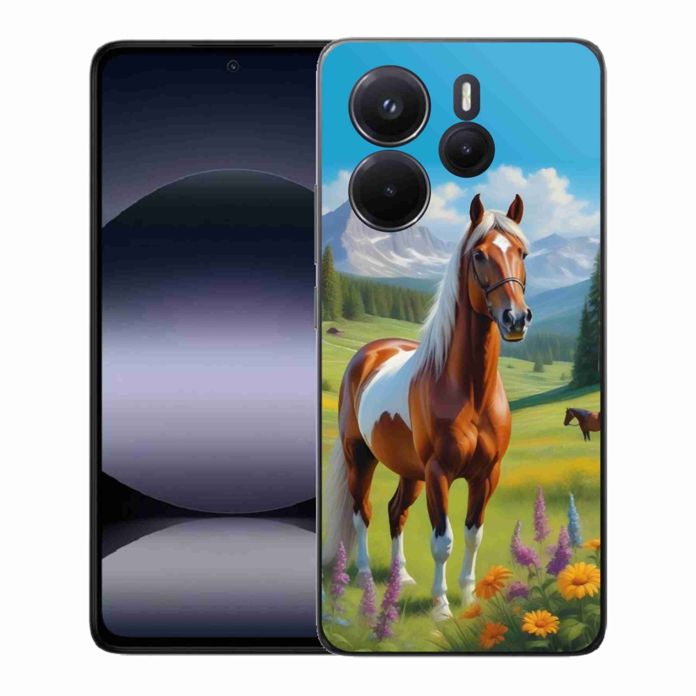 Gél borítás mmCase a Xiaomi Redmi Note 14-hez - ló a réten