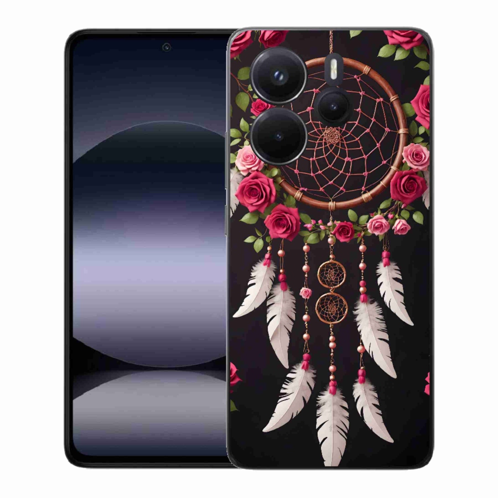 Gél borító mmCase a Xiaomi Redmi Note 14-hez - álomfogó rózsákkal