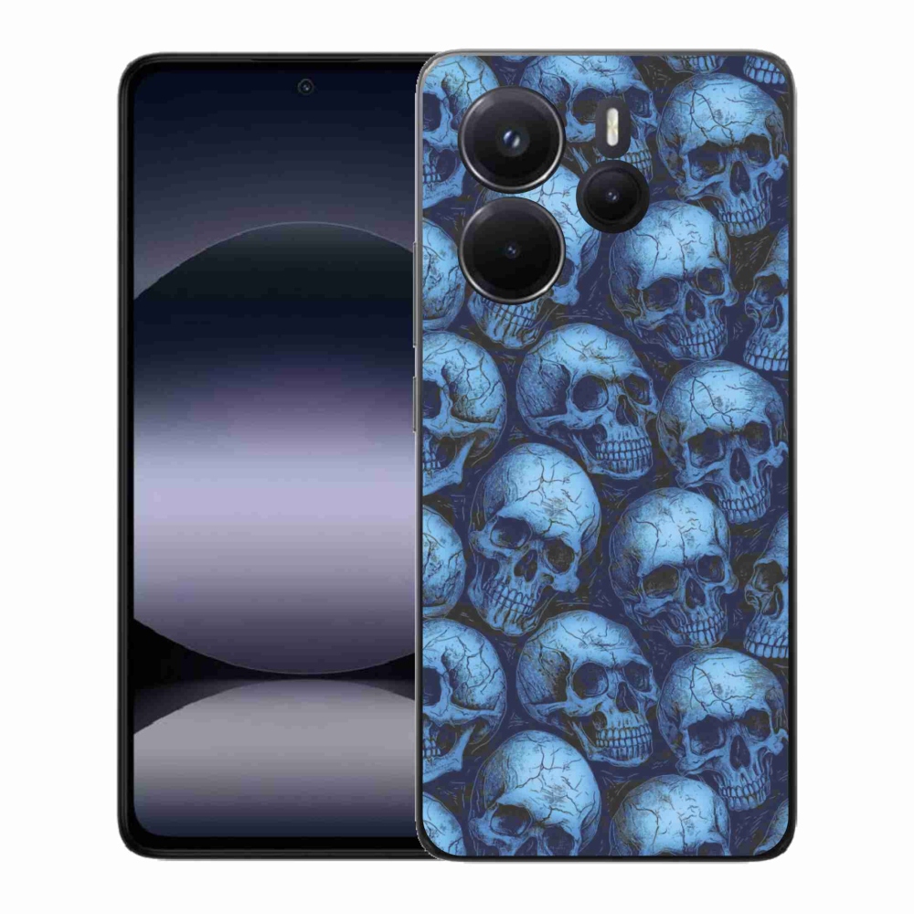 Gél borítás mmCase a Xiaomi Redmi Note 14-hez - koponyák