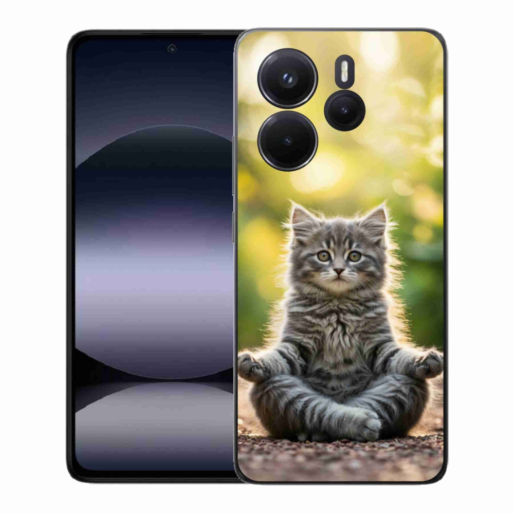 Gél borító mmCase a Xiaomi Redmi Note 14-hez - meditáló cica