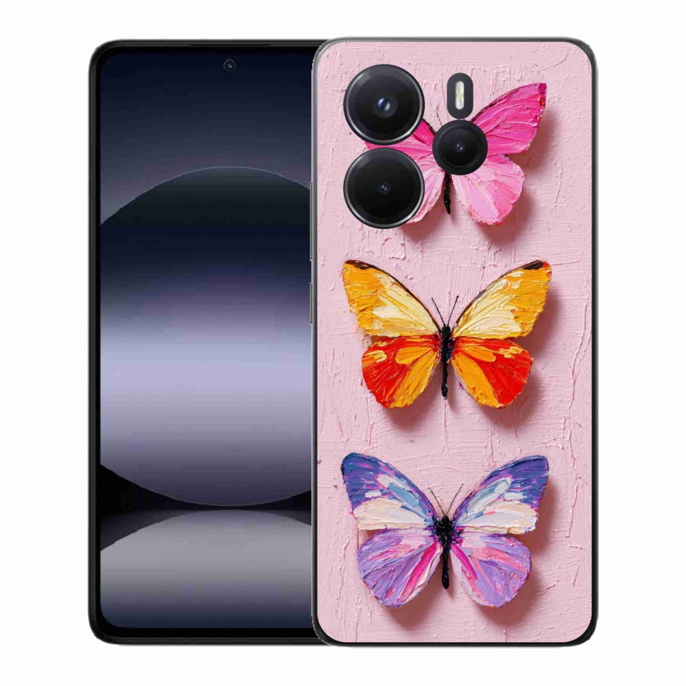 Gél borítás mmCase a Xiaomi Redmi Note 14-hez - pillangó szentháromság