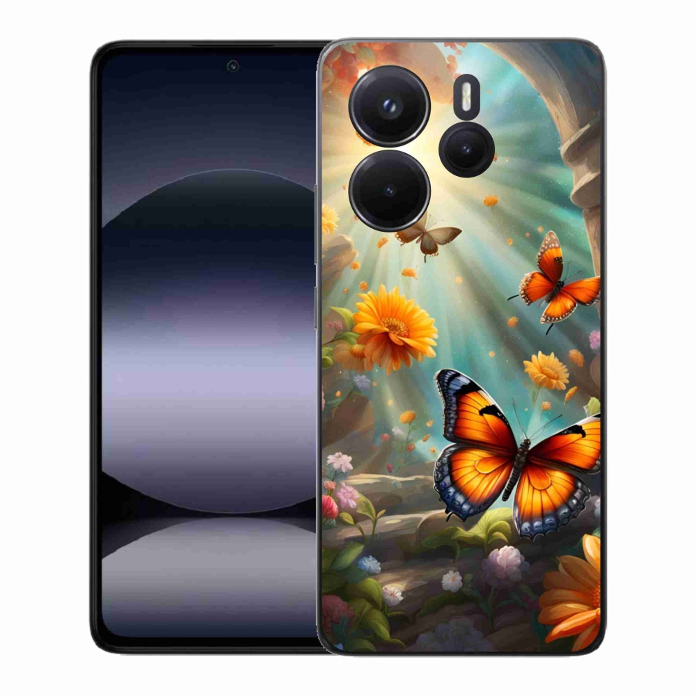 Gél borítás mmCase a Xiaomi Redmi Note 14-hez - pillangókert 2