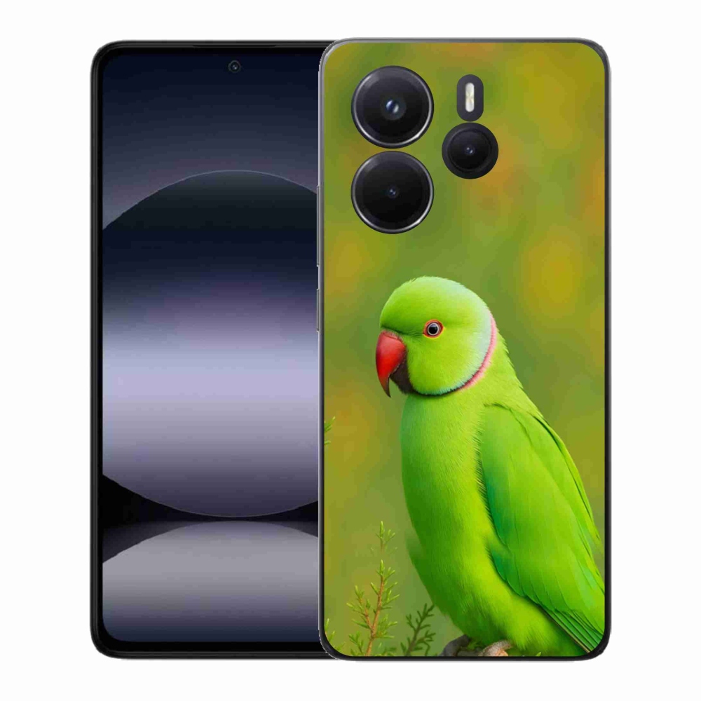 Gél borítás mmCase a Xiaomi Redmi Note 14-hez - papagáj alexandr 2