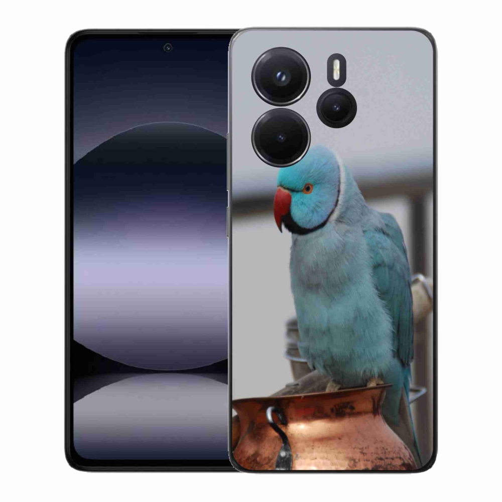Gél borítás mmCase a Xiaomi Redmi Note 14-hez - papagáj alexander kék