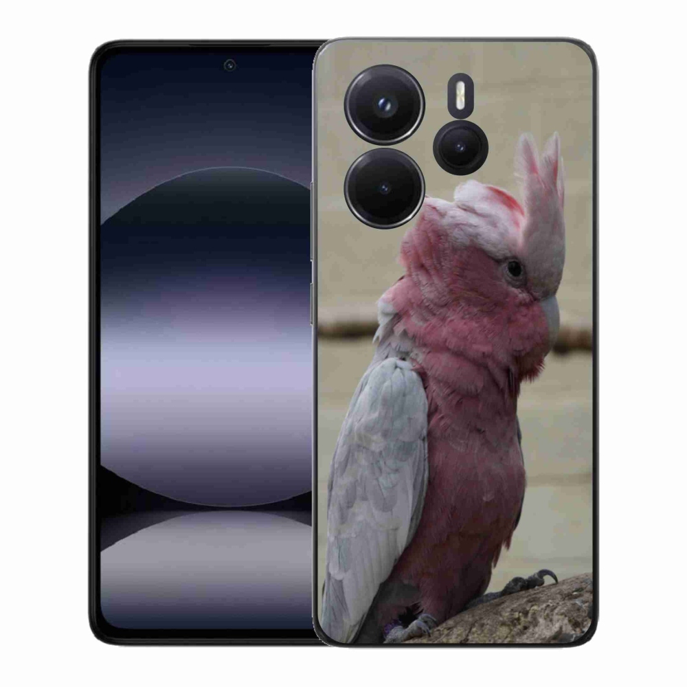 Gél borítás mmCase a Xiaomi Redmi Note 14-hez - papagáj kakadu rózsaszínű