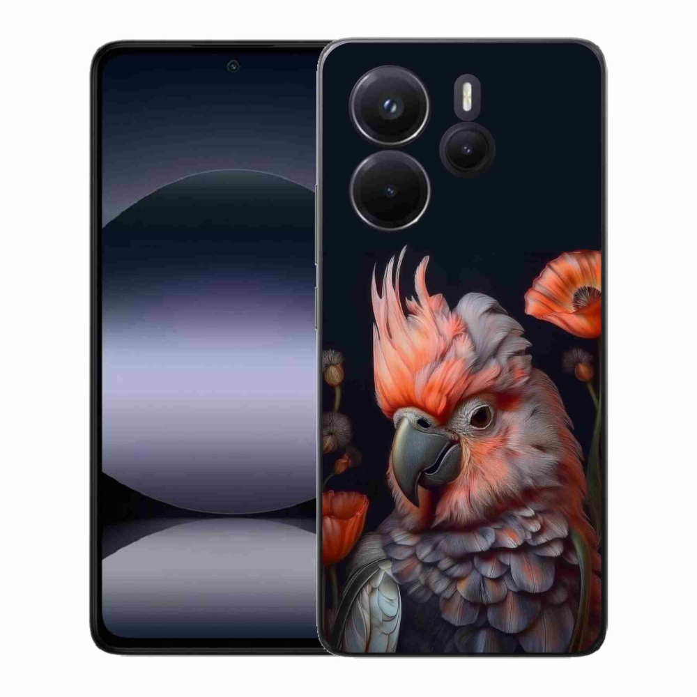 Gél borító mmCase a Xiaomi Redmi Note 14-hez - papagáj kakadu színekben