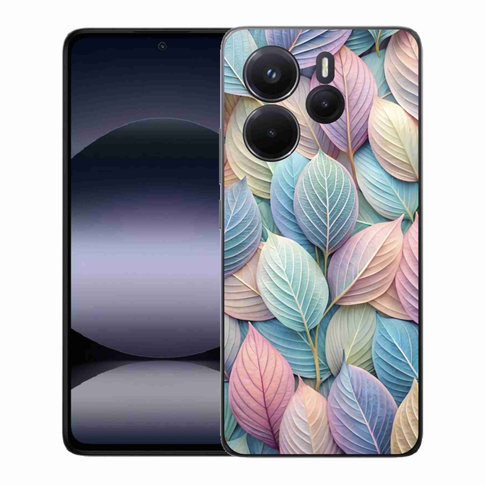 Gél borítás mmCase a Xiaomi Redmi Note 14-hez - pasztell levelek