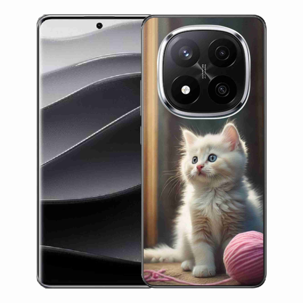 Gél borítás mmCase a Xiaomi Redmi Note 14 Pro+ 5G számára - fehér cica 2