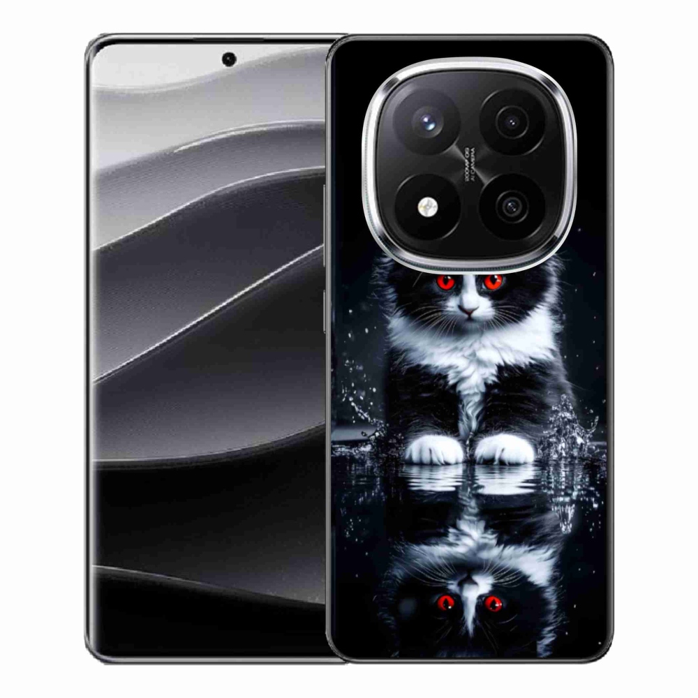 Gél borítás mmCase a Xiaomi Redmi Note 14 Pro+ 5G számára - fekete-fehér cica