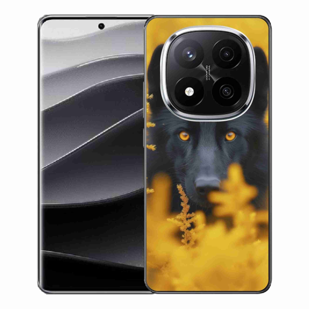 Gél védőburkolat mmCase a Xiaomi Redmi Note 14 Pro+ 5G - fekete farkas 2