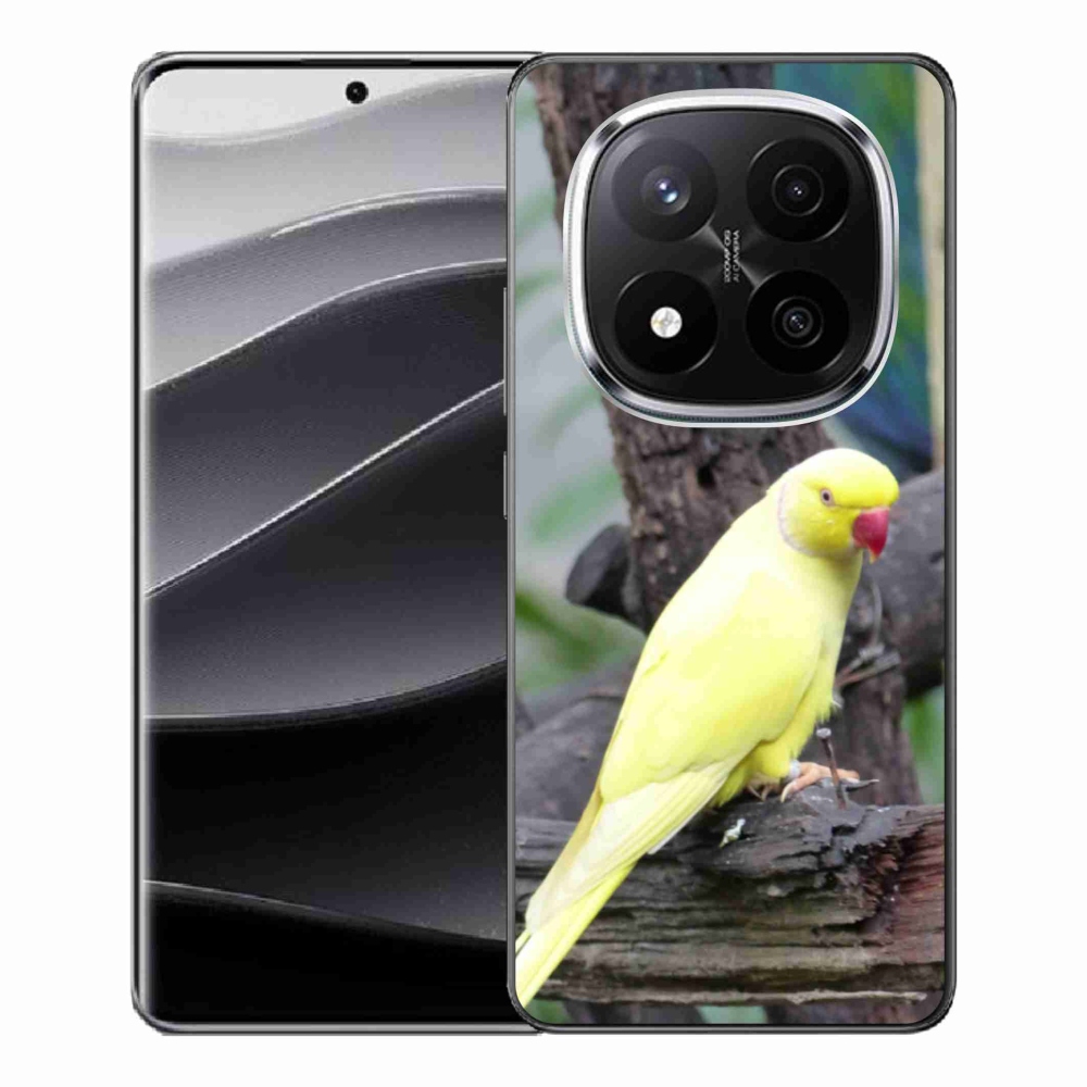 Zselés borítás mmCase a Xiaomi Redmi Note 14 Pro+ 5G - papagáj alexander sárga
