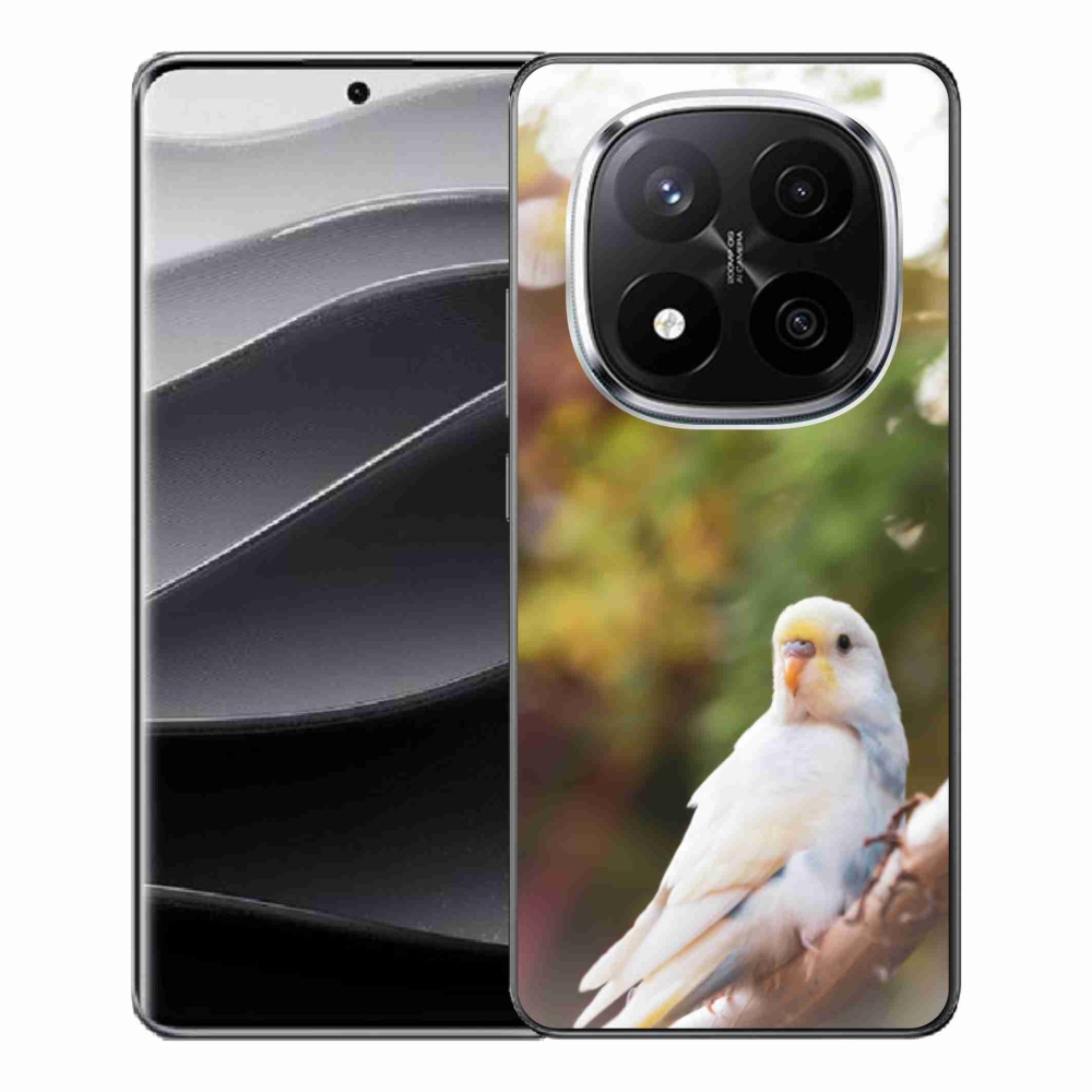 Zselés borítás mmCase a Xiaomi Redmi Note 14 Pro+ 5G - papagáj andulka fehér