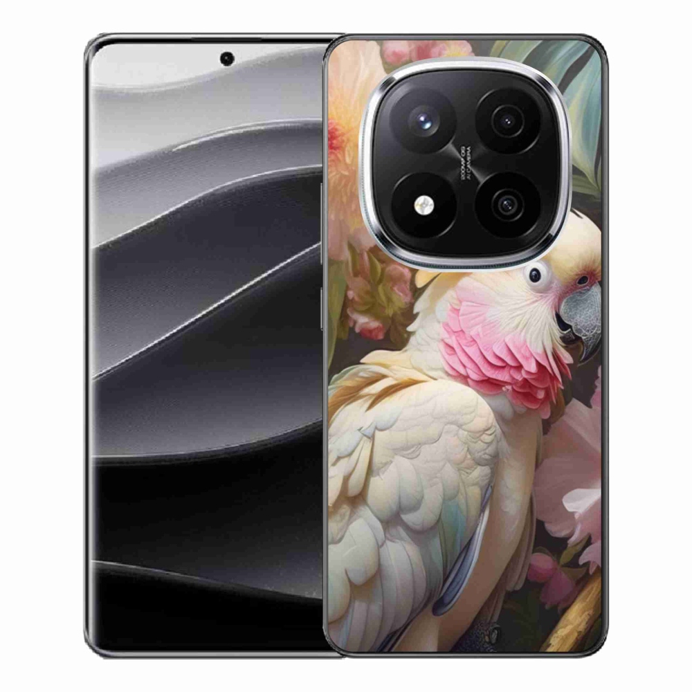 Gél borítás mmCase a Xiaomi Redmi Note 14 Pro+ 5G - papagáj kakadu rózsaszín 2