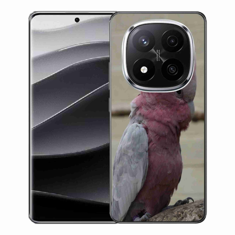 Gél borítás mmCase a Xiaomi Redmi Note 14 Pro+ 5G számára - papagáj kakadu rózsaszínű