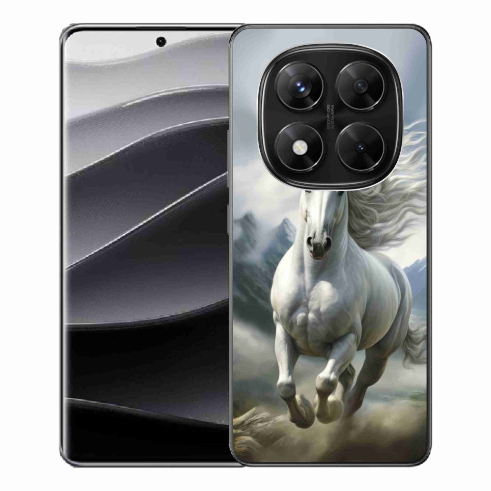 Gél borítás mmCase a Xiaomi Redmi Note 14 Pro 5G/Poco X7 5G - futó fehér ló 3