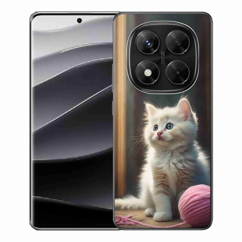 Gél borítás mmCase a Xiaomi Redmi Note 14 Pro 5G/Poco X7 5G számára - fehér cica 2