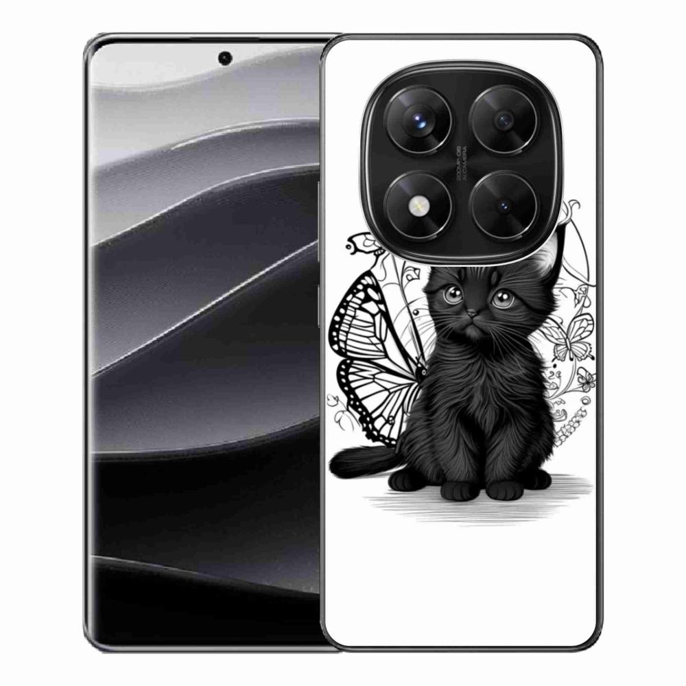 Gél borítás mmCase a Xiaomi Redmi Note 14 Pro 5G/Poco X7 5G számára - fekete cica