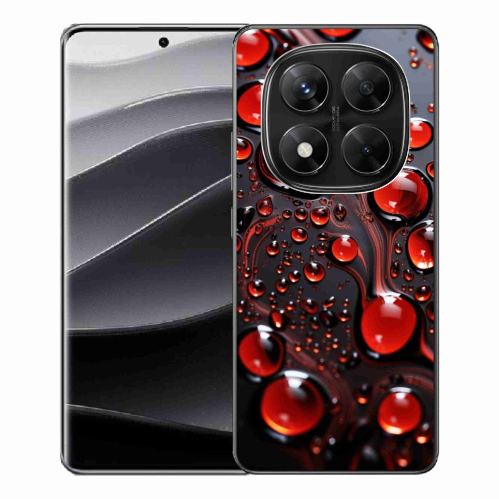 Gél borítás mmCase a Xiaomi Redmi Note 14 Pro 5G/Poco X7 5G számára - piros csepp 2