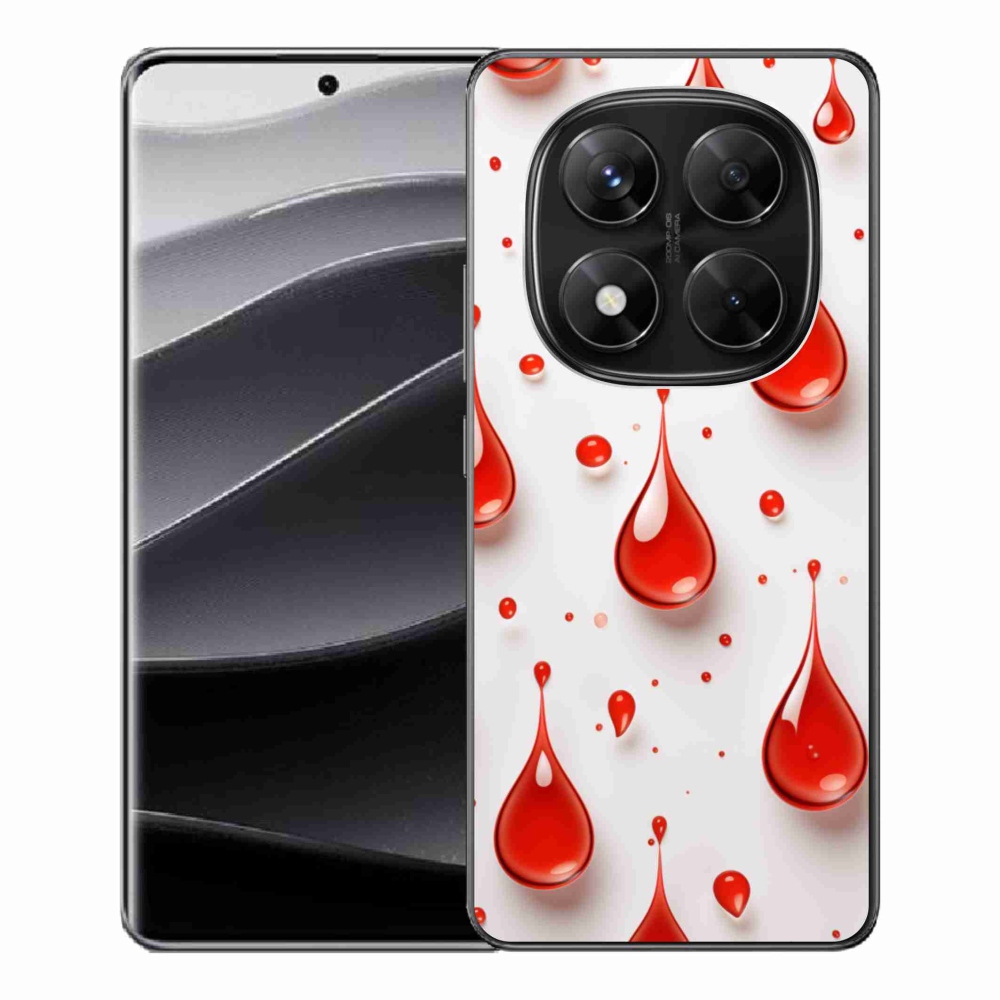 Gél borítás mmCase a Xiaomi Redmi Note 14 Pro 5G/Poco X7 5G számára - piros cseppek