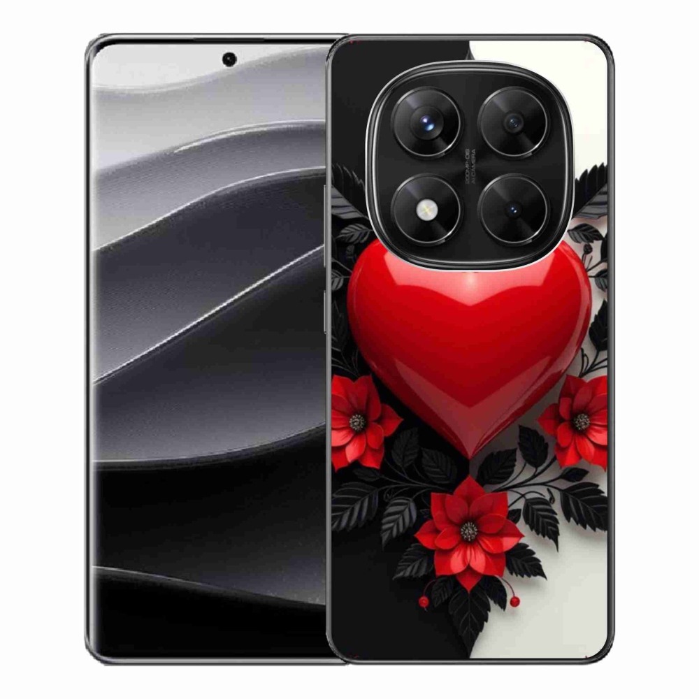 Gél borítás mmCase a Xiaomi Redmi Note 14 Pro 5G/Poco X7 5G számára - piros szív