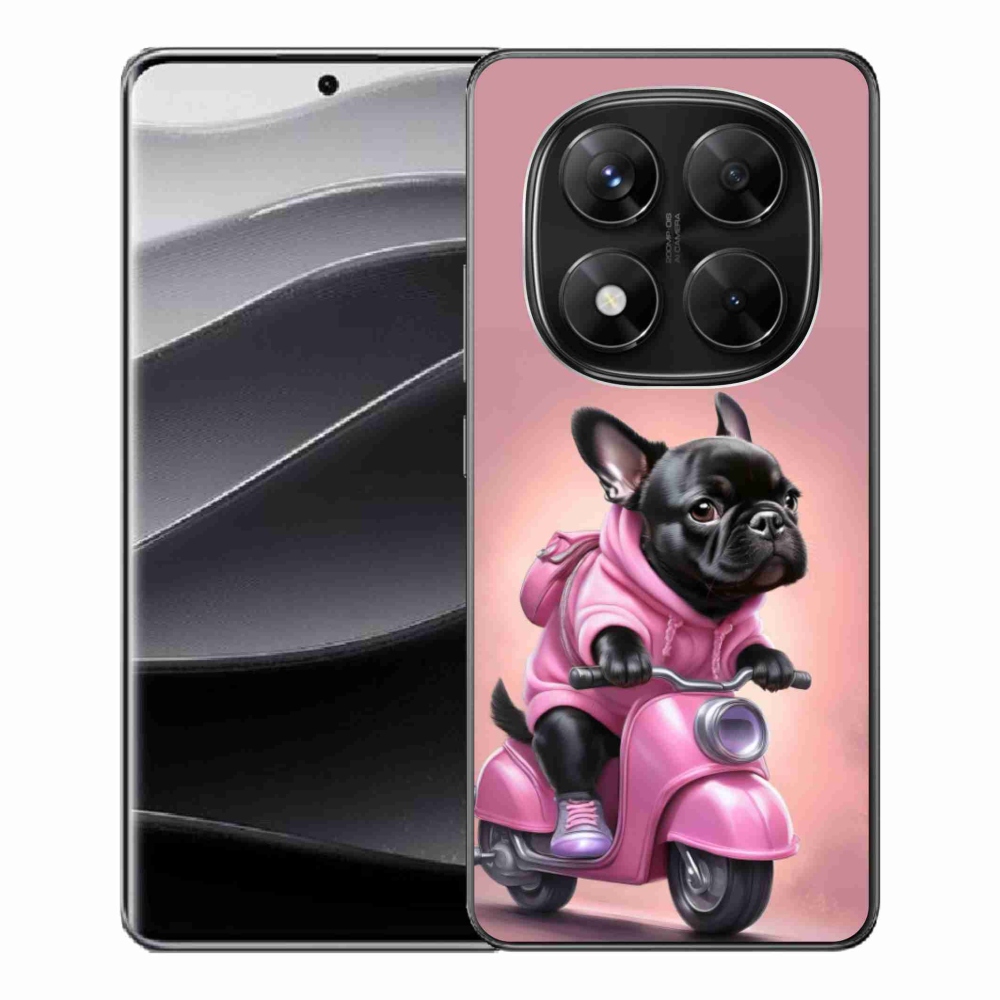 Gél borítás mmCase a Xiaomi Redmi Note 14 Pro 5G/Poco X7 5G számára - Francia bulldog egy robogón