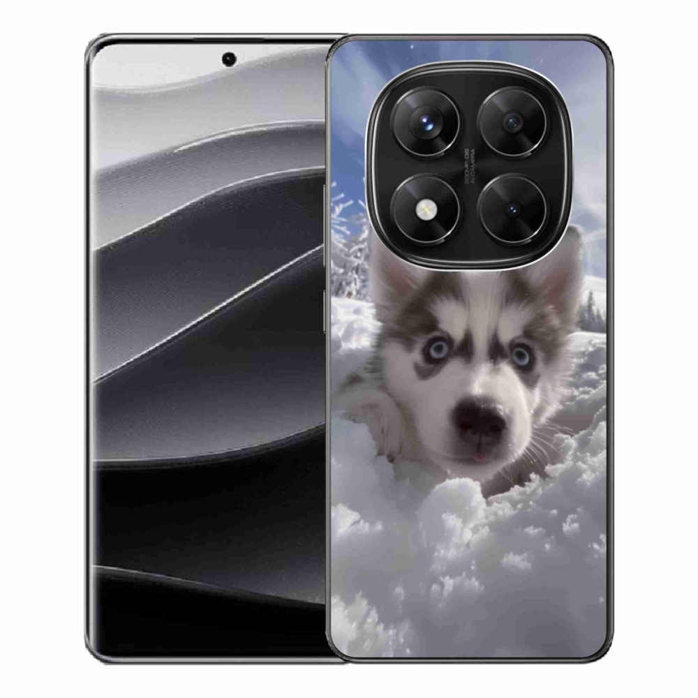 Gél borítás mmCase a Xiaomi Redmi Note 14 Pro 5G/Poco X7 5G számára - husky a hóban