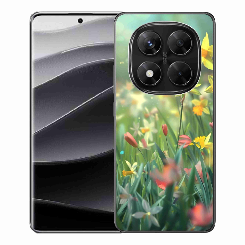 Gél borítás mmCase a Xiaomi Redmi Note 14 Pro 5G/Poco X7 5G számára - tavaszi virágok