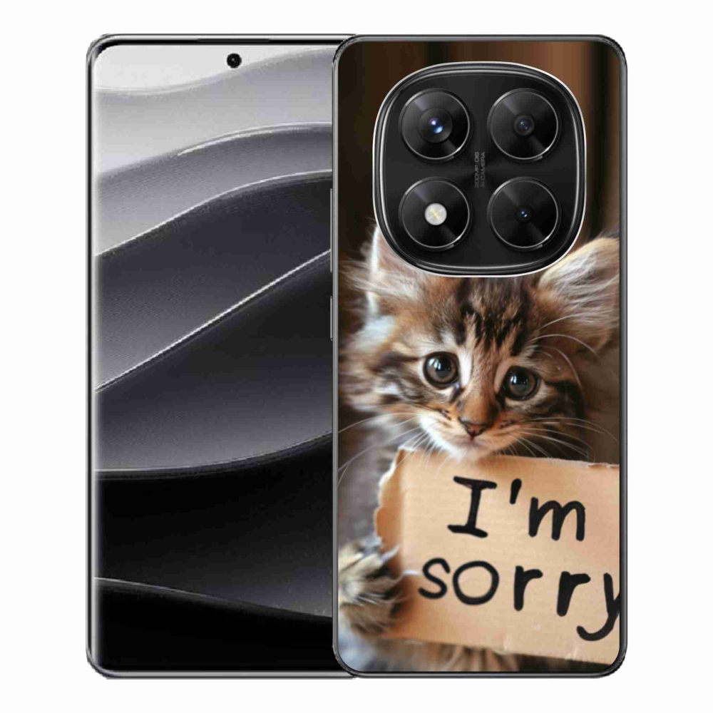 Gél borítás mmCase a Xiaomi Redmi Note 14 Pro 5G/Poco X7 5G számára - macska bocsánatkérés