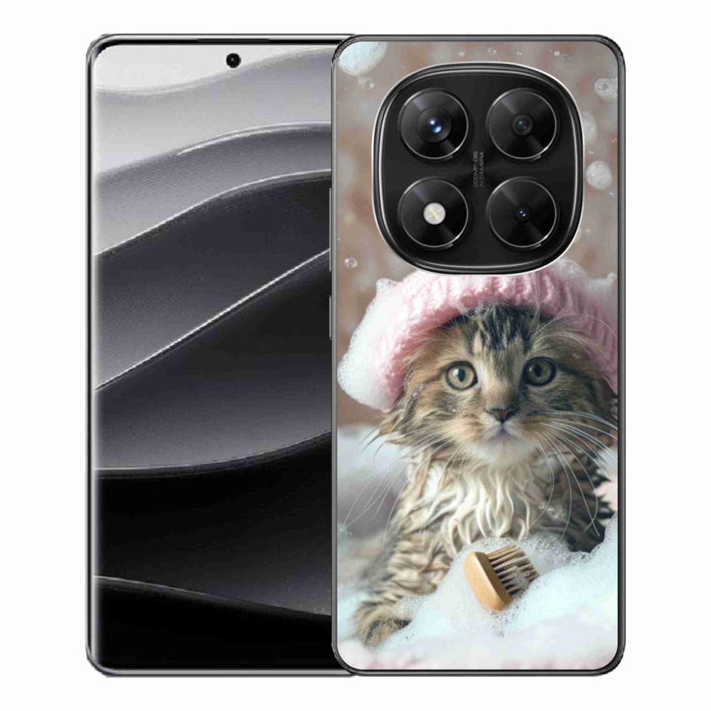 Gél borítás mmCase a Xiaomi Redmi Note 14 Pro 5G/Poco X7 5G számára - cica és fürdő